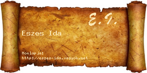 Eszes Ida névjegykártya