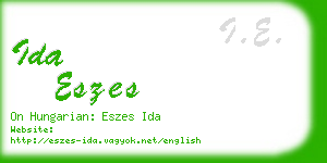 ida eszes business card